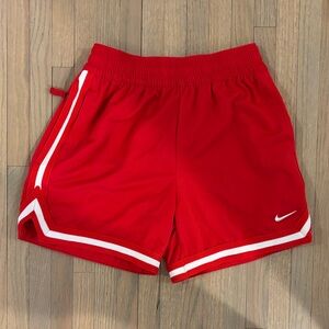 Nike Red Sports Shorts with White Trim
